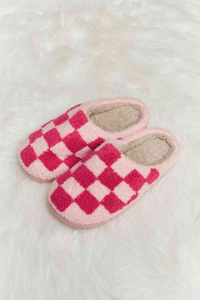 Melody Print Plush Slide Slippers