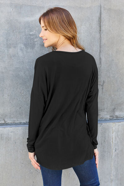 Round Neck Dropped Shoulder T-Shirt