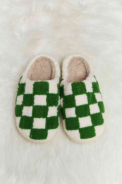 Melody Print Plush Slide Slippers