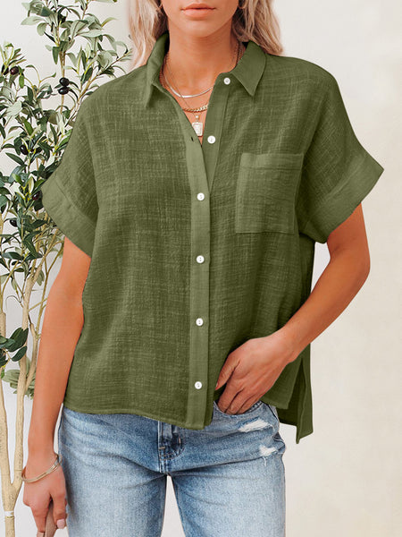 Button Up Short Sleeve Shirt