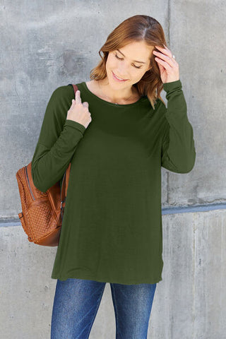 Round Neck Dropped Shoulder T-Shirt