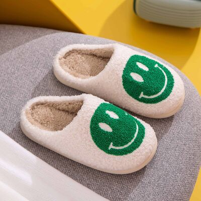 Green Happy Slippers