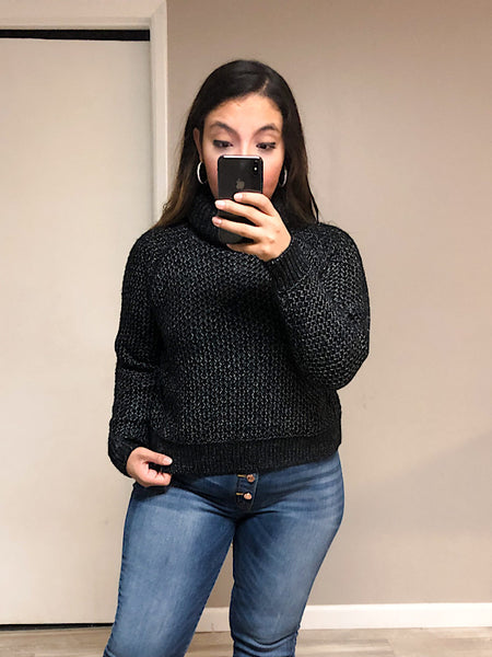 *New* Black Cowl Neck Sweater